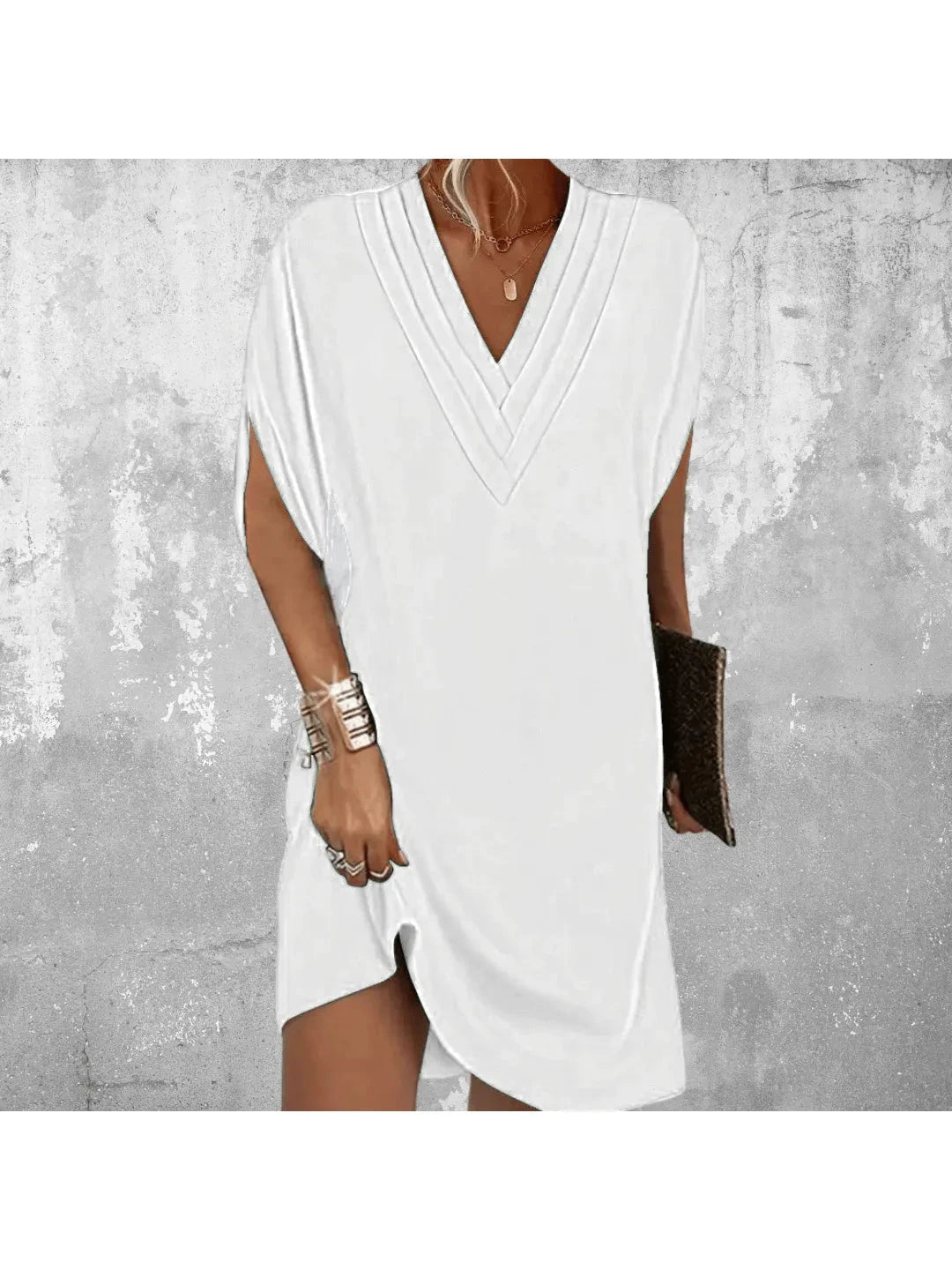 Amelia Women's Dress | V-Neck, Tummy Covering, Elegant Shift Dress 5