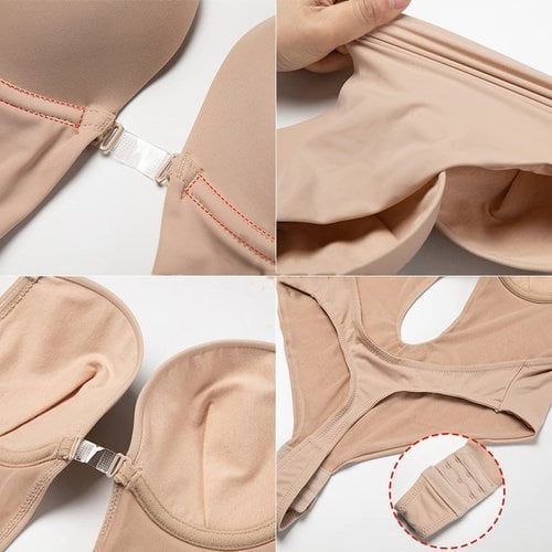 Liora Backless Bodysuit | Seamless Shapewear, Sculpting Cups in Black or White 6