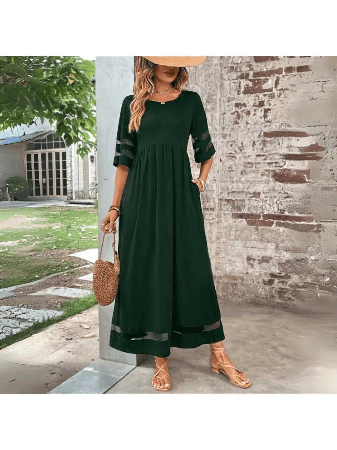 Nadia Midi Dress | Elegant Flattering Silhouette, Tummy Coverage 5