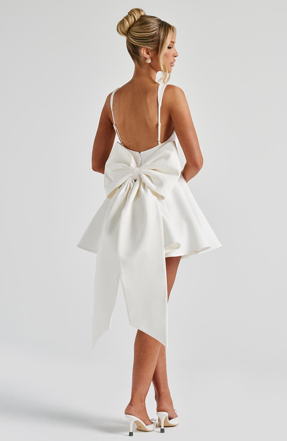 Riviera Mini Dress | Elegant Ivory Wedding Guest Dress 8