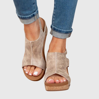 Adele Black Flat Sandals | Comfortable, Adjustable Fit 0