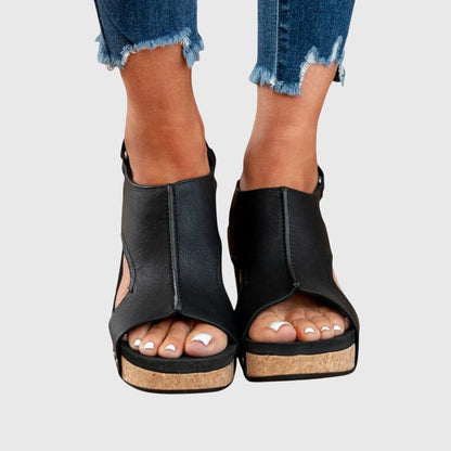 Adele Black Flat Sandals | Comfortable, Adjustable Fit 4