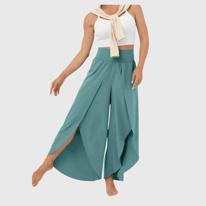 Aero Wide Leg Trousers | Lightweight Flare Pants with Integrated Shorts Lining 1