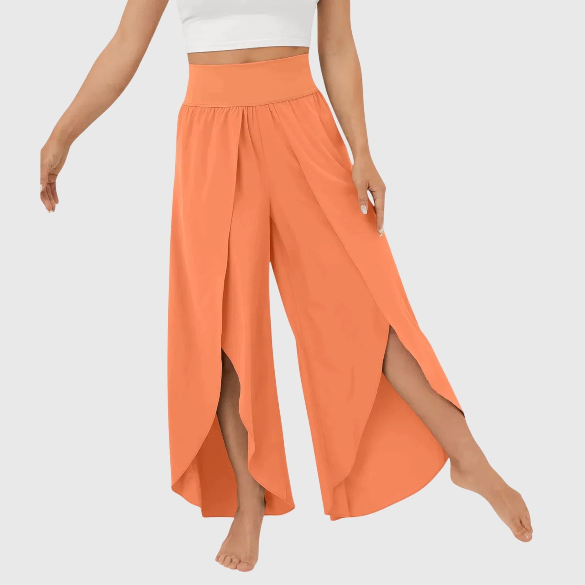 Aero Wide Leg Trousers | Lightweight Flare Pants with Integrated Shorts Lining 5
