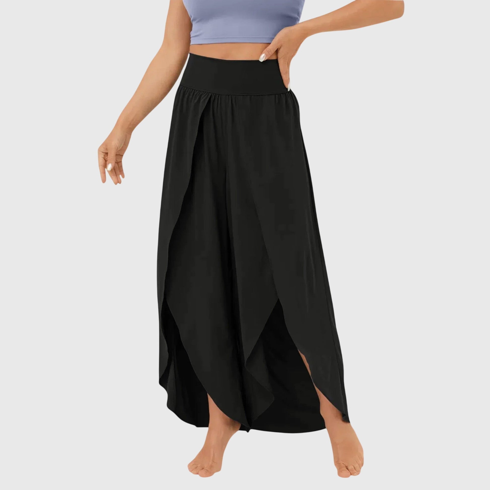 Aero Wide Leg Trousers | Lightweight Flare Pants with Integrated Shorts Lining 6