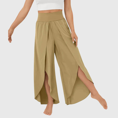 Aero Wide Leg Trousers | Lightweight Flare Pants with Integrated Shorts Lining 7