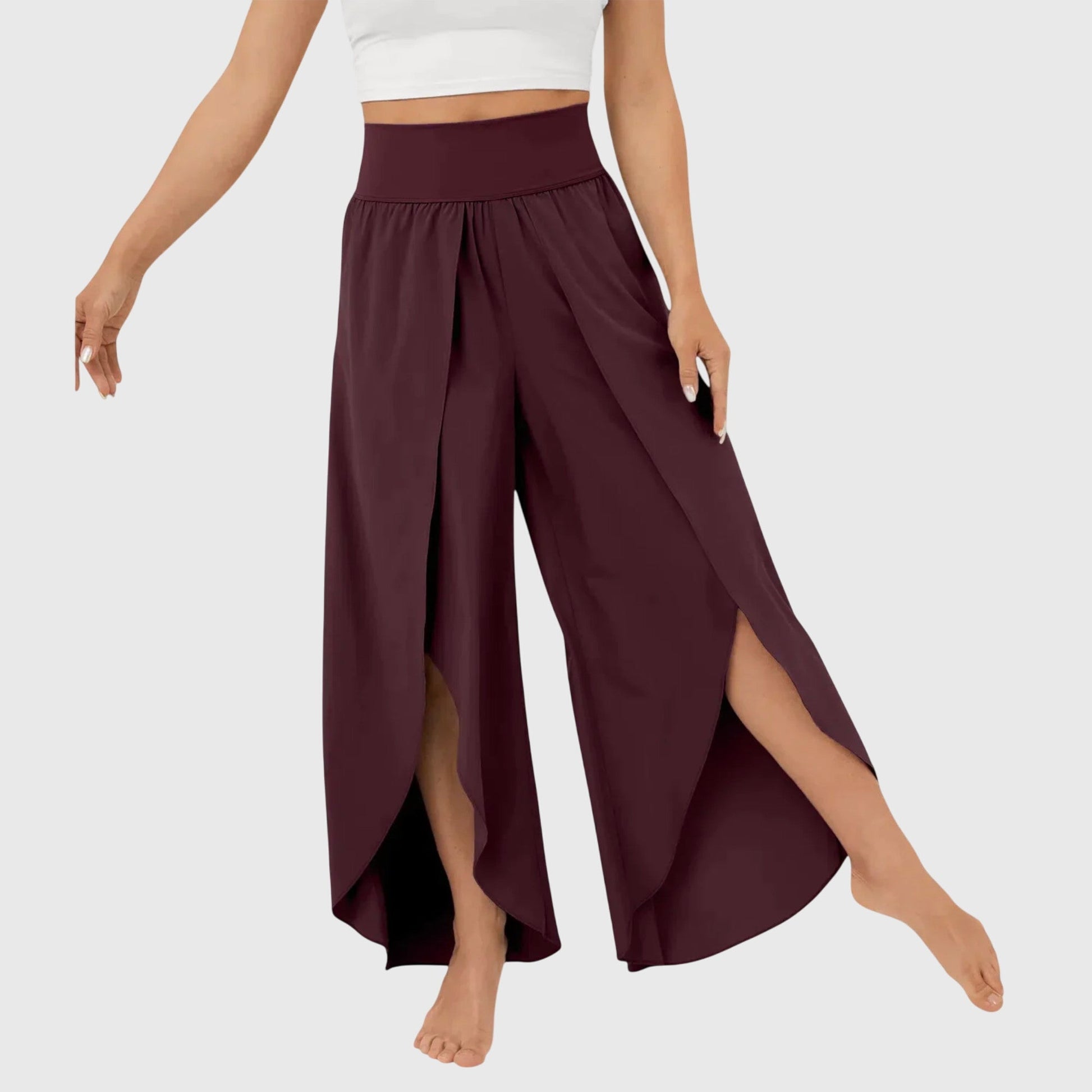 Aero Wide Leg Trousers | Lightweight Flare Pants with Integrated Shorts Lining 9
