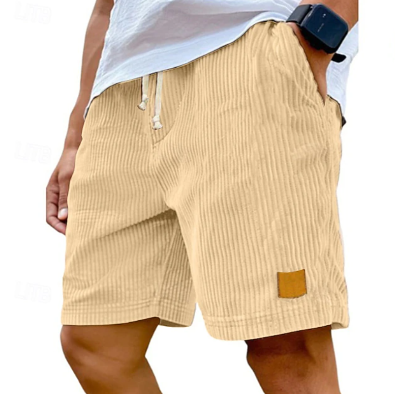 Alistair Men's Shorts | Lightweight Corduroy, Adjustable Lace-Up Waistband 0