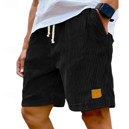 Alistair Men's Shorts | Lightweight Corduroy, Adjustable Lace-Up Waistband 1