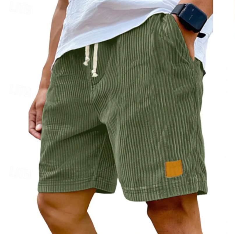 Alistair Men's Shorts | Lightweight Corduroy, Adjustable Lace-Up Waistband 4