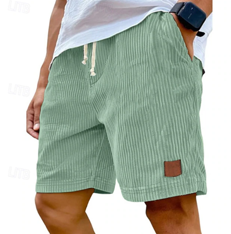 Alistair Men's Shorts | Lightweight Corduroy, Adjustable Lace-Up Waistband 5