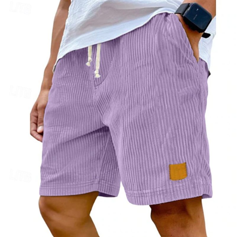 Alistair Men's Shorts | Lightweight Corduroy, Adjustable Lace-Up Waistband 8