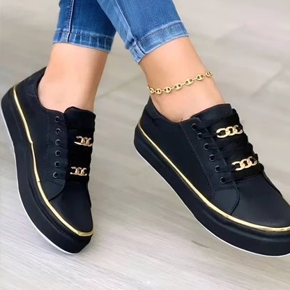 Alyssa Sneakers | Chic Comfort with Golden Accents, Shock-Absorbing Sole 2