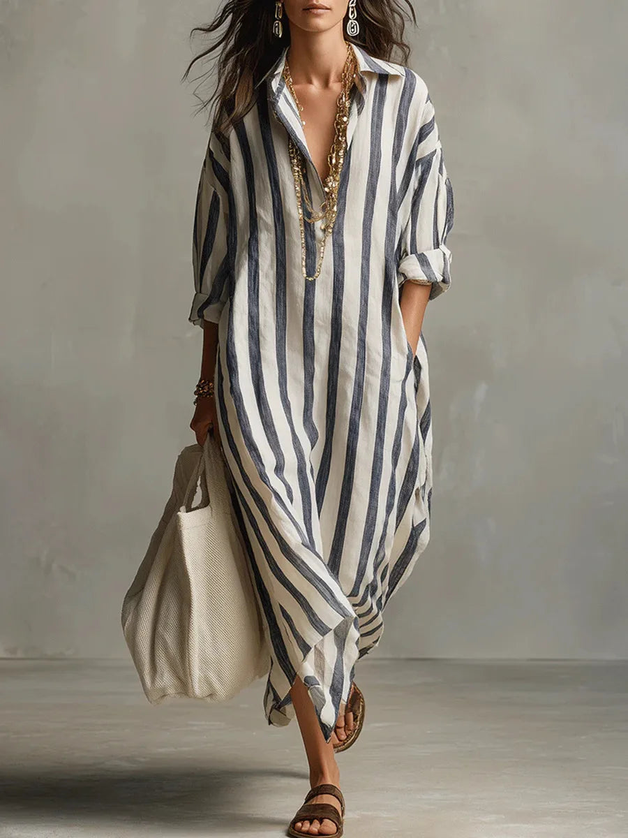 Amani Womens Dress | Lightweight Linen, Relaxed Fit Summer Dress 0