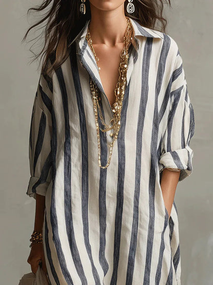 Amani Womens Dress | Lightweight Linen, Relaxed Fit Summer Dress 2