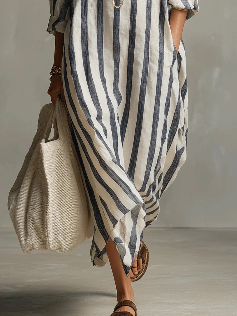 Amani Womens Dress | Lightweight Linen, Relaxed Fit Summer Dress 3