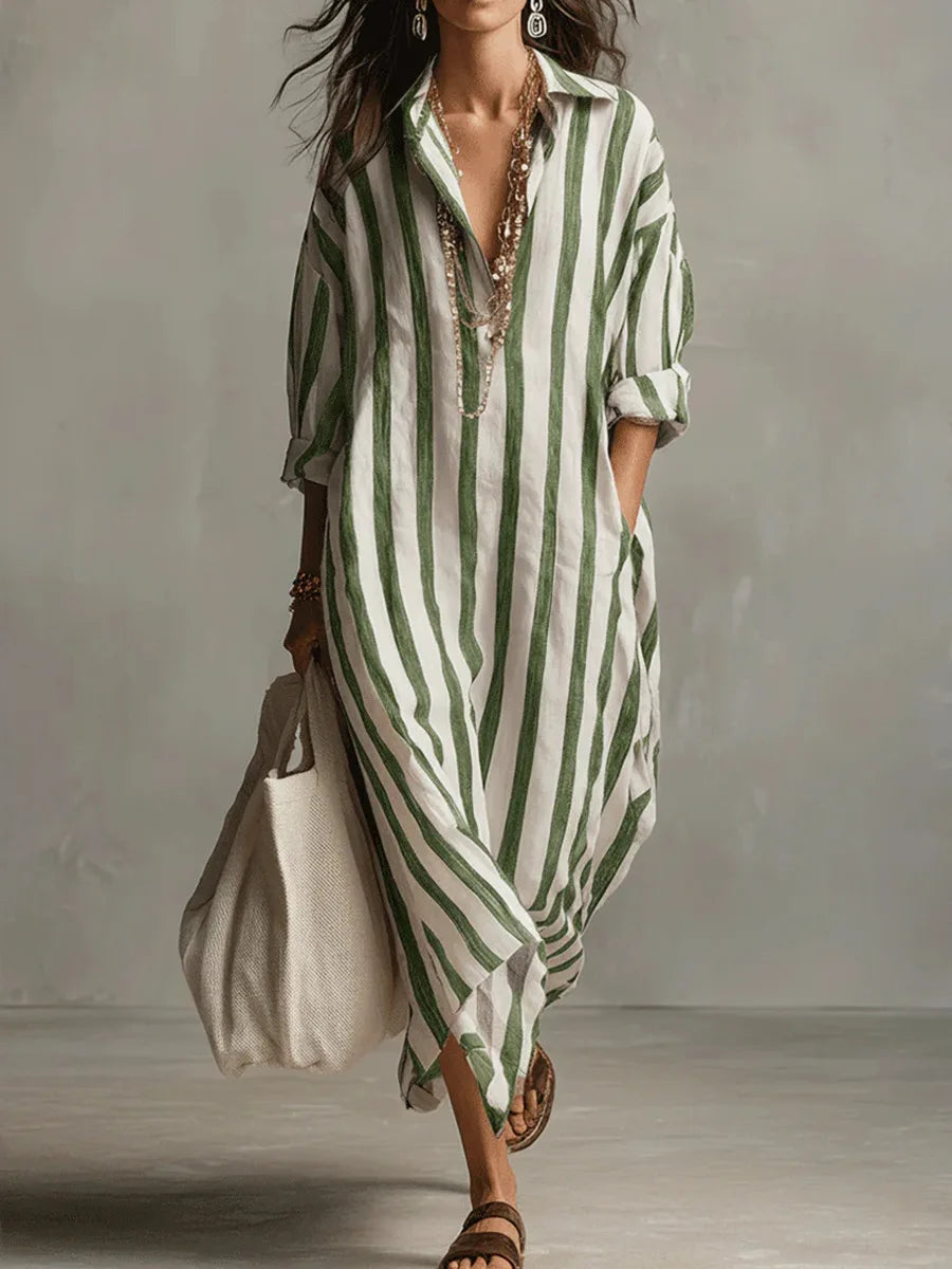 Amani Womens Dress | Lightweight Linen, Relaxed Fit Summer Dress 4
