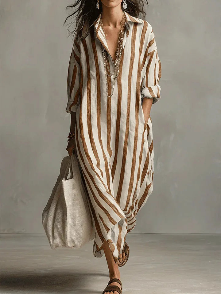 Amani Womens Dress | Lightweight Linen, Relaxed Fit Summer Dress 6