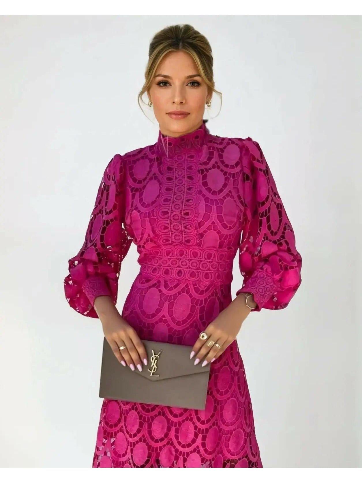 Amara Long Dress | Elegant Lace Design, Tailored Fit for Women 3