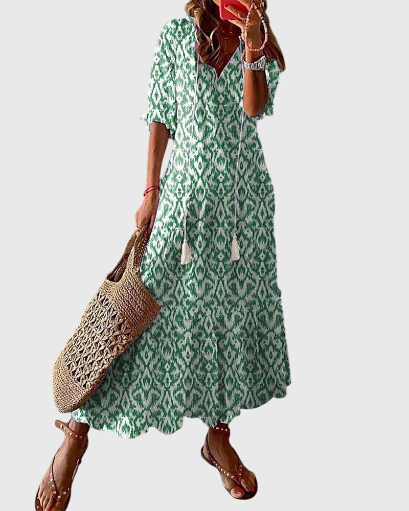 Amara Womens Dress | Plus Size, Bohemian Vintage Summer Dress 1