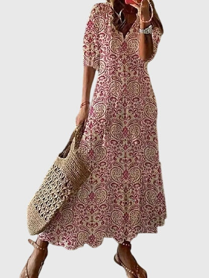 Amara Womens Dress | Plus Size, Bohemian Vintage Summer Dress 3