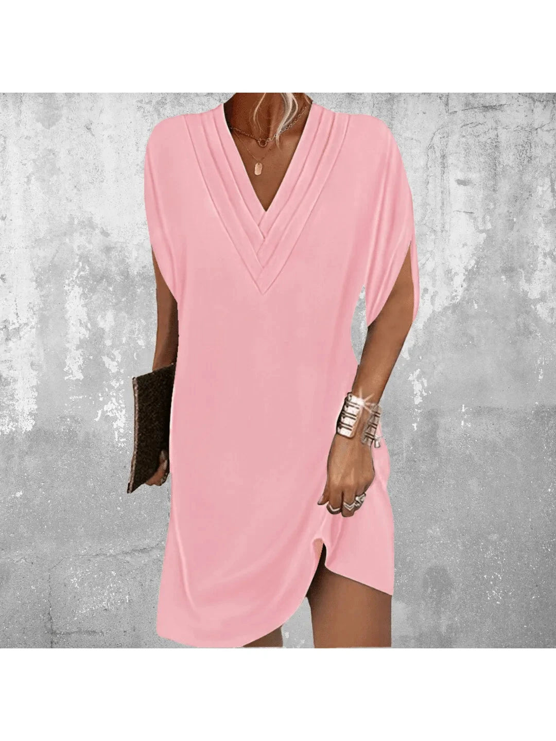 Amelia Women's Dress | V-Neck, Tummy Covering, Elegant Shift Dress 2