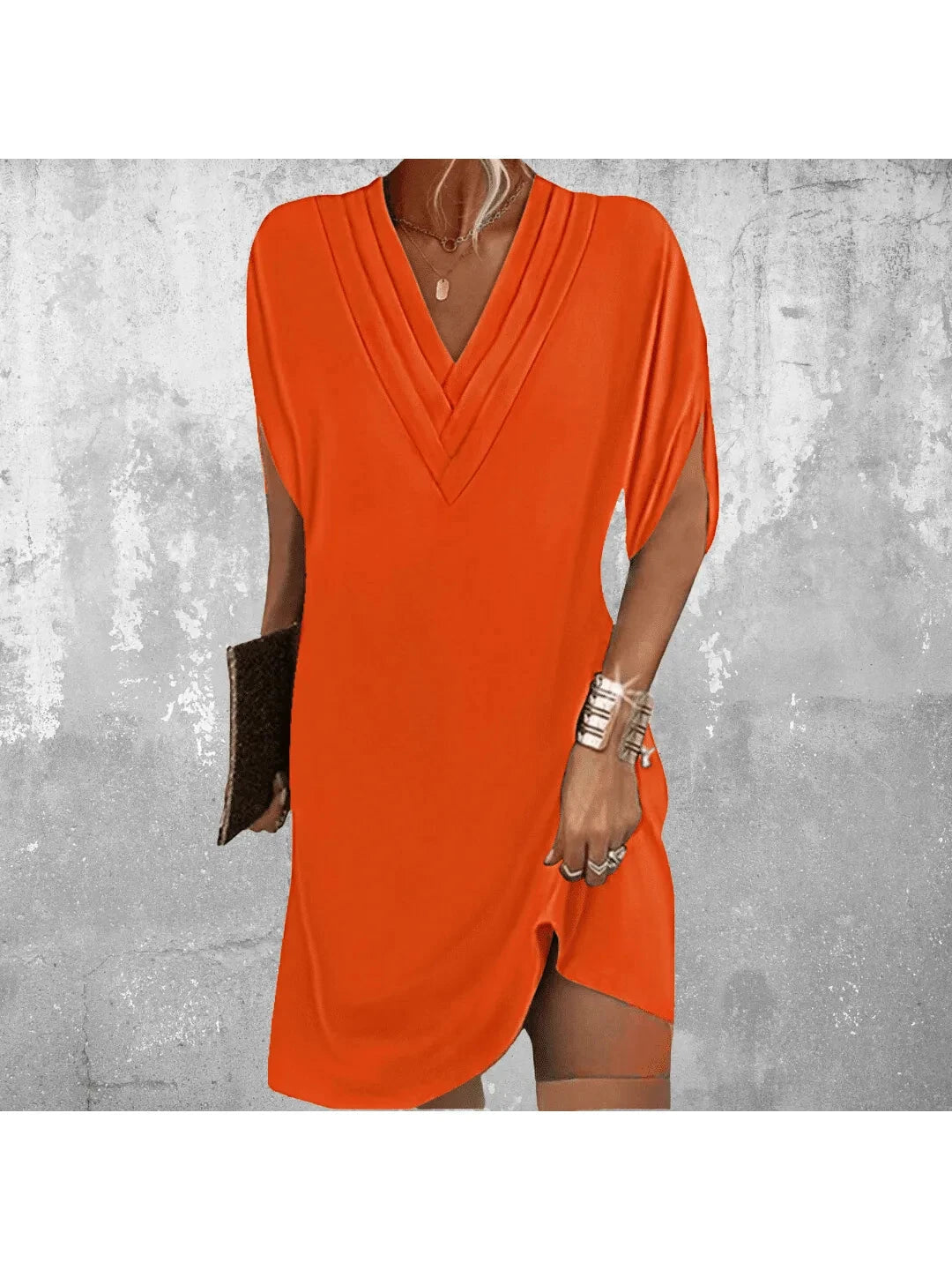 Amelia Women's Dress | V-Neck, Tummy Covering, Elegant Shift Dress 4
