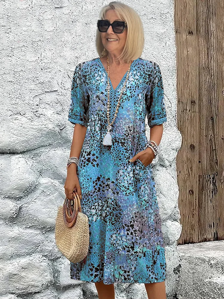 Aria Midi Dress | Vibrant Pattern, Flattering Fit - Ideal for Wedding Guest & Summer Events 2