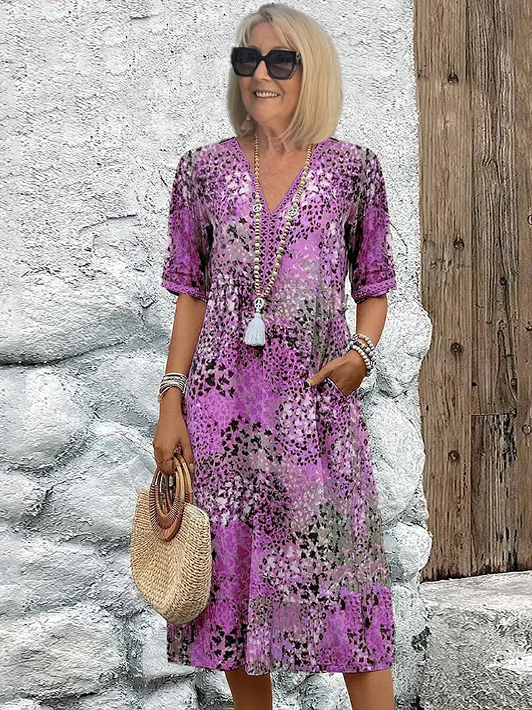 Aria Midi Dress | Vibrant Pattern, Flattering Fit - Ideal for Wedding Guest & Summer Events 4