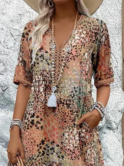 Aria Midi Dress | Vibrant Pattern, Flattering Fit - Ideal for Wedding Guest & Summer Events 6