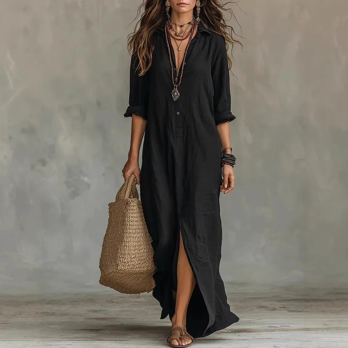 Ava Maxi Dress | Soft Cotton, Ankle-Length Summer Dress for Women 1