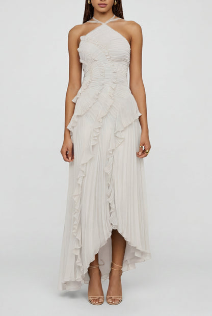 Ava Women's Dress | Ruffle Halter A-Line Cocktail Dress 1