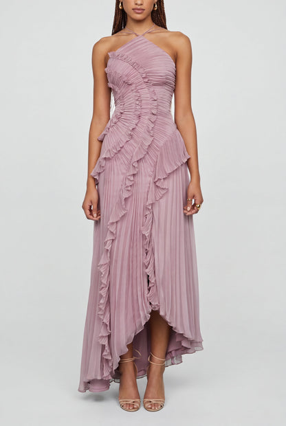 Ava Women's Dress | Ruffle Halter A-Line Cocktail Dress 2