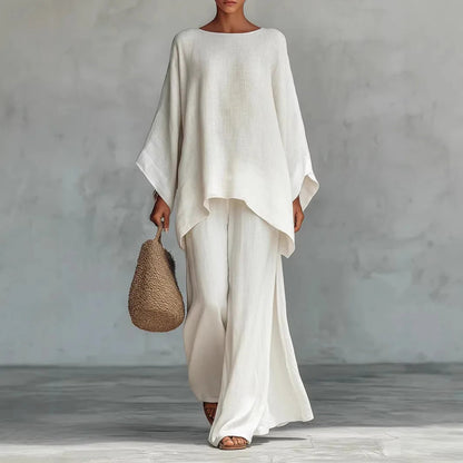 Ava Women's Outfit | Lightweight Cotton-Linen Blend, Relaxed Fit 0
