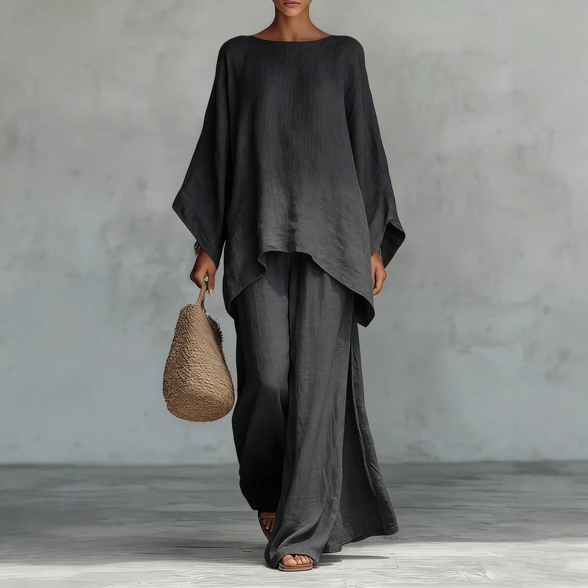 Ava Women's Outfit | Lightweight Cotton-Linen Blend, Relaxed Fit 2