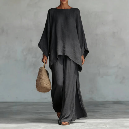 Ava Women's Outfit | Lightweight Cotton-Linen Blend, Relaxed Fit 2