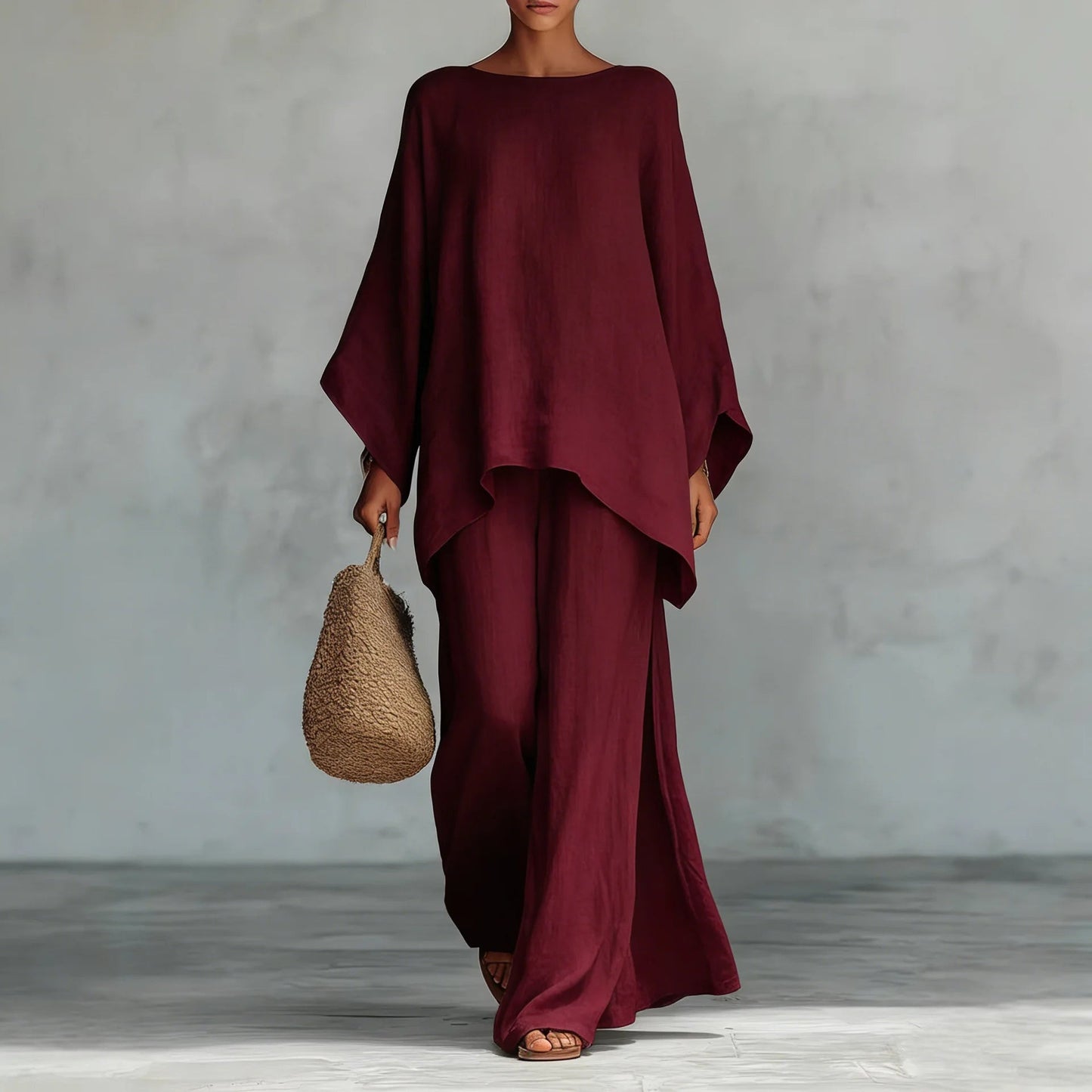 Ava Women's Outfit | Lightweight Cotton-Linen Blend, Relaxed Fit 3
