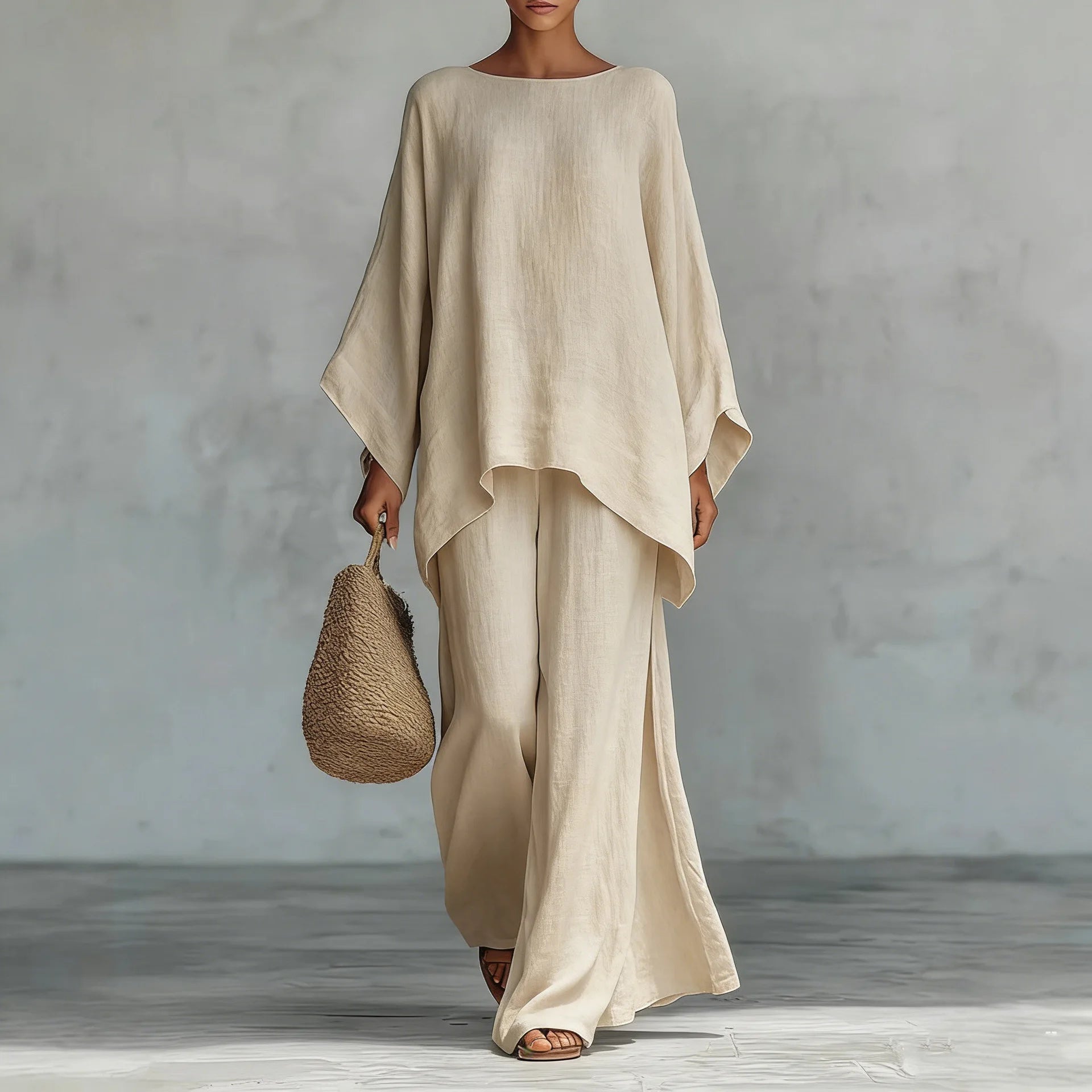 Ava Women's Outfit | Lightweight Cotton-Linen Blend, Relaxed Fit 4