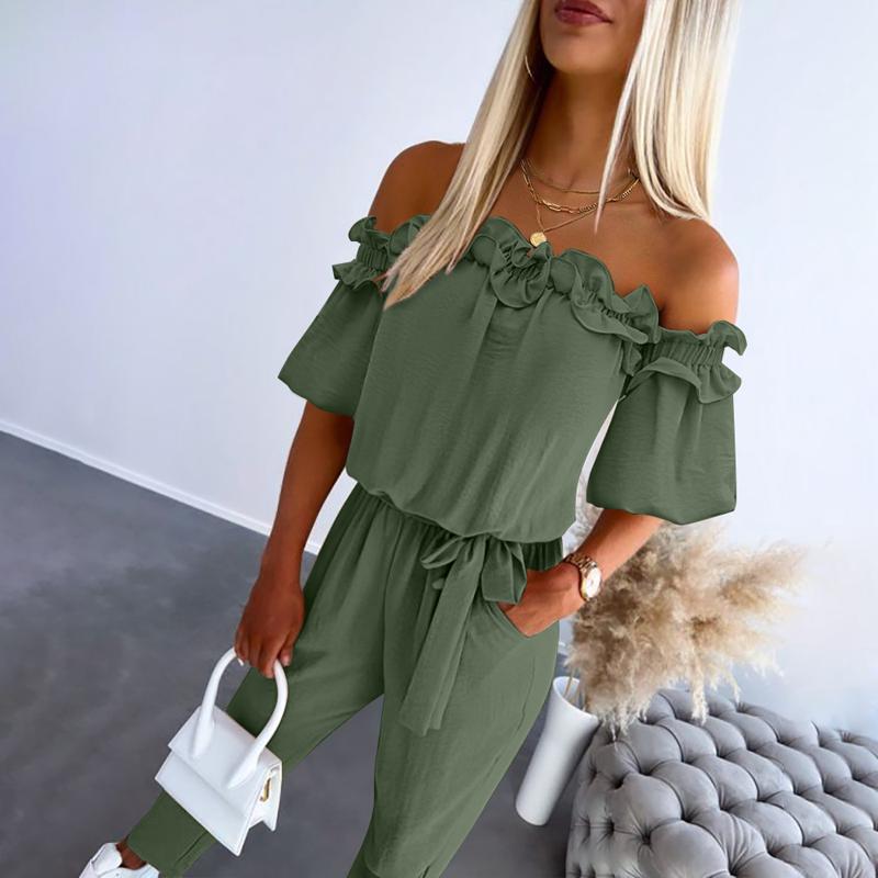 Cami Black Jumpsuit | Off-Shoulder, Adjustable Tie-Waist 2