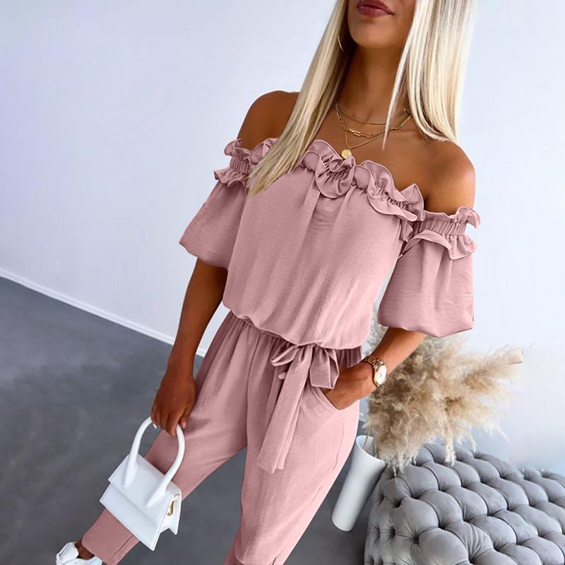 Cami Black Jumpsuit | Off-Shoulder, Adjustable Tie-Waist 3