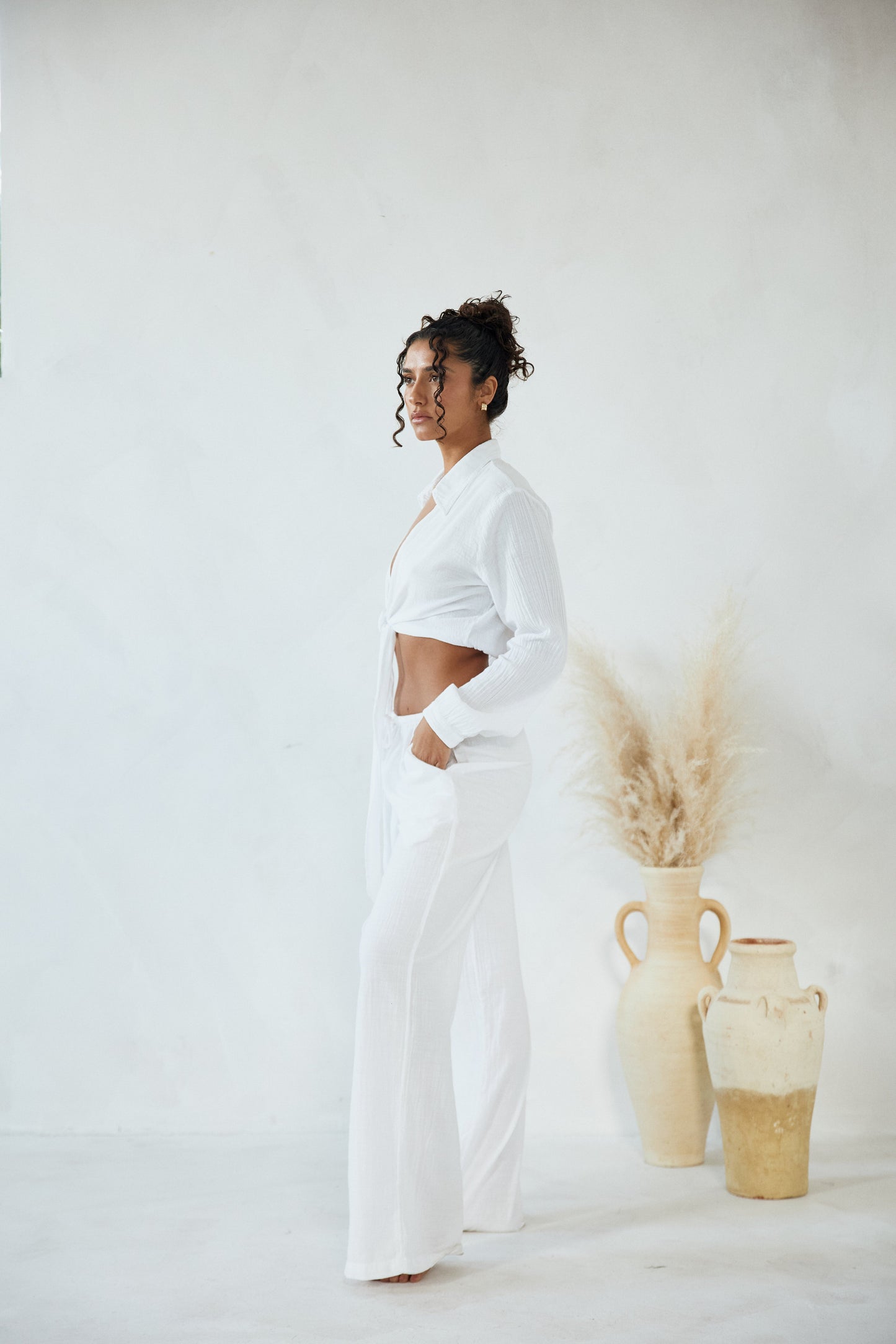 Cleo Beach Pants | Lightweight Cotton, Adjustable Waist, Women's 2