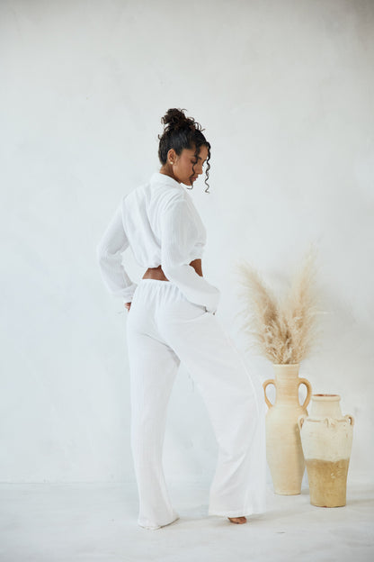 Cleo Beach Pants | Lightweight Cotton, Adjustable Waist, Women's 3