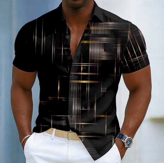 Cobalt Men's Shirt | Geometric Pattern, Lightweight Breathable 0