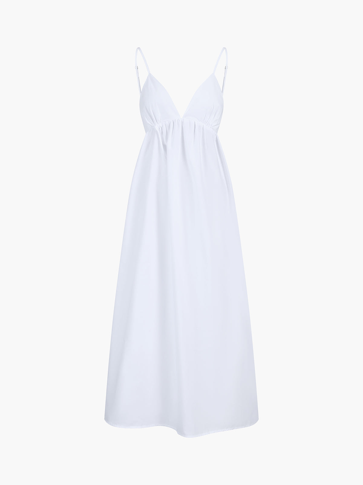 Cora Midi Dress | 100% Cotton, Sleeveless V-Neck Summer Dress 4