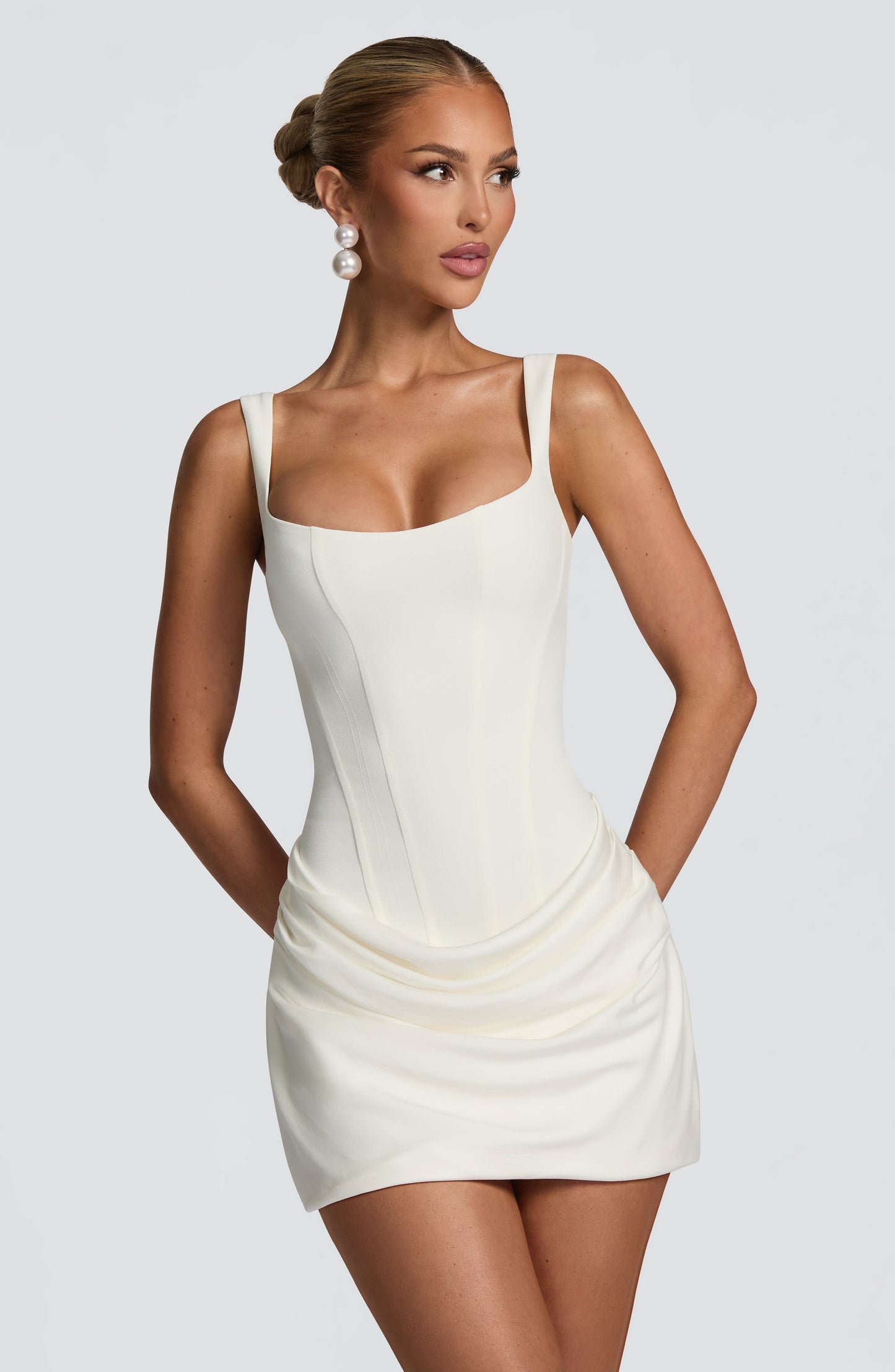 Cora Women's Dress | Structured Crepe, Elegant Mini Design 0
