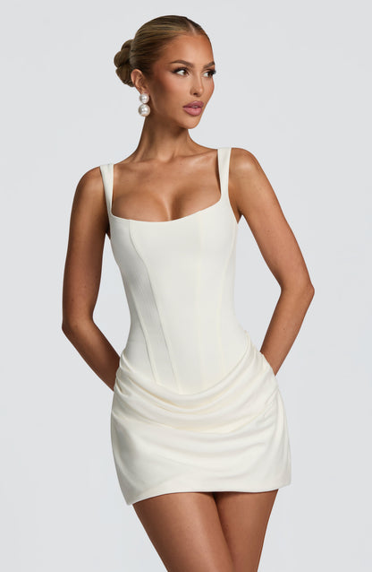 Cora Women's Dress | Structured Crepe, Elegant Mini Design 0