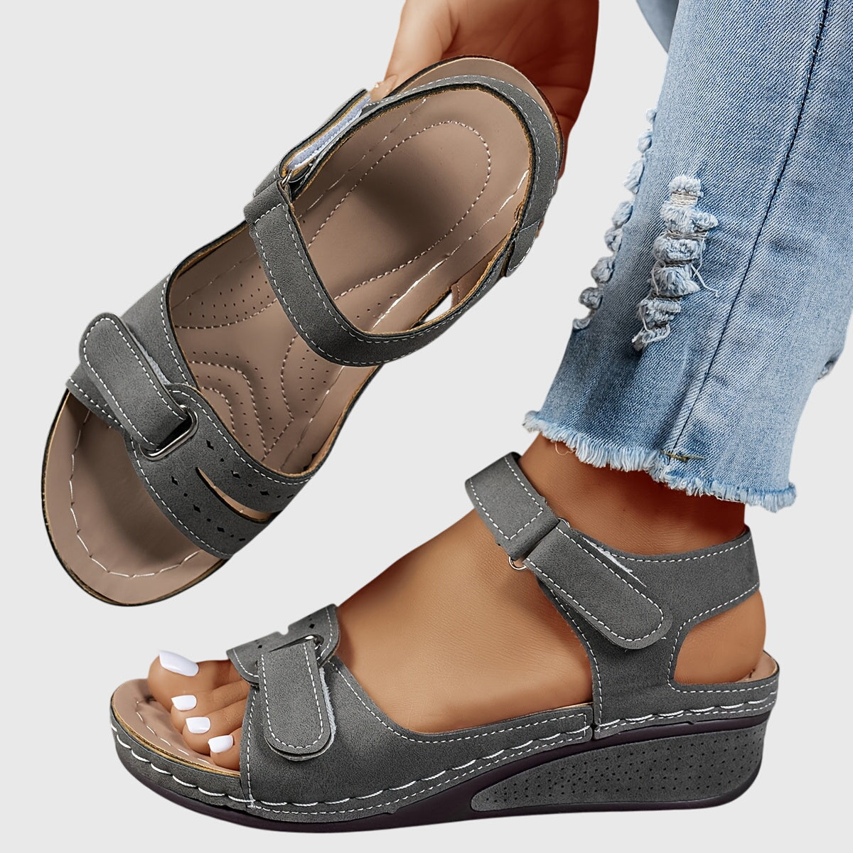 Crisp Flat Sandals for Women | Supportive Comfort Design, Stretchable Fit 4