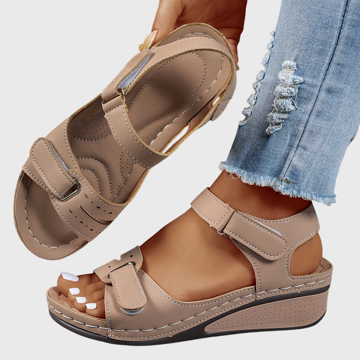Crisp Flat Sandals for Women | Supportive Comfort Design, Stretchable Fit 5
