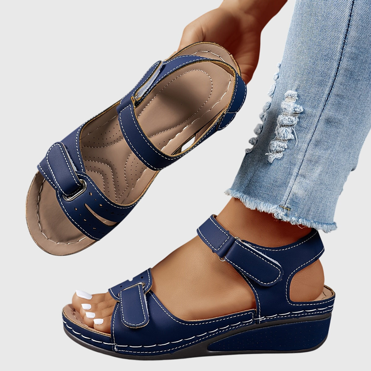 Crisp Flat Sandals for Women | Supportive Comfort Design, Stretchable Fit 6