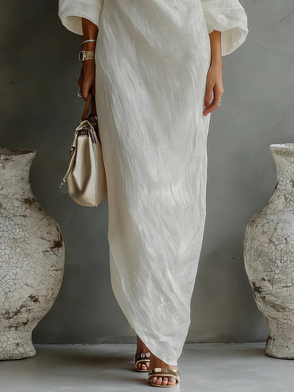 Daisy One Shoulder Dress | Textured Linen, Asymmetrical Hem, Summer Style 3